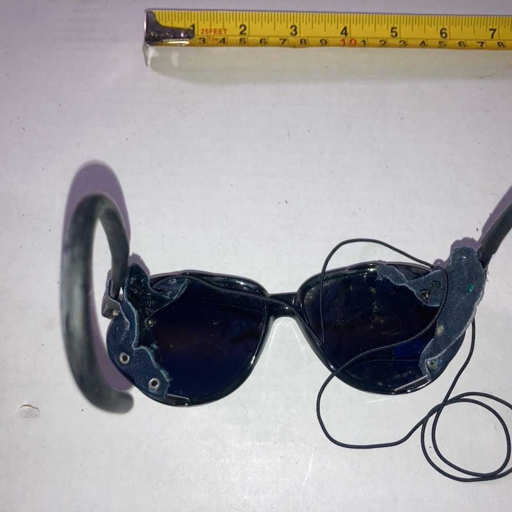 Vintage Alpine Glacier Sunglasses – Mountaineering‎ Leather Side Shields - Picture 15 of 16